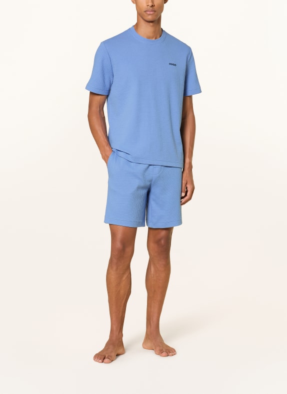 HUGO Pantaloni scurți de dormit AUSTIN ALBASTRU DESCHIS