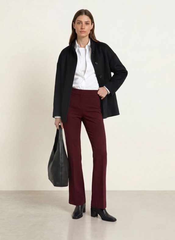 SEDUCTIVE Bootcut-broek NANOU van jersey DONKERROOD