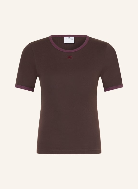 Courrèges T-shirt DARK BROWN / DARK PURPLE