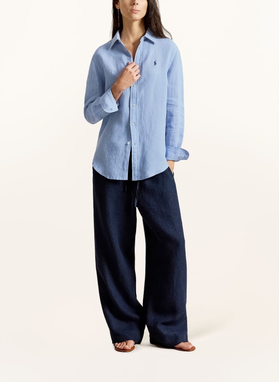 POLO RALPH LAUREN Shirt blouse made of linen LIGHT BLUE