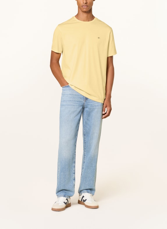 GANT Tricou GALBEN DESCHIS