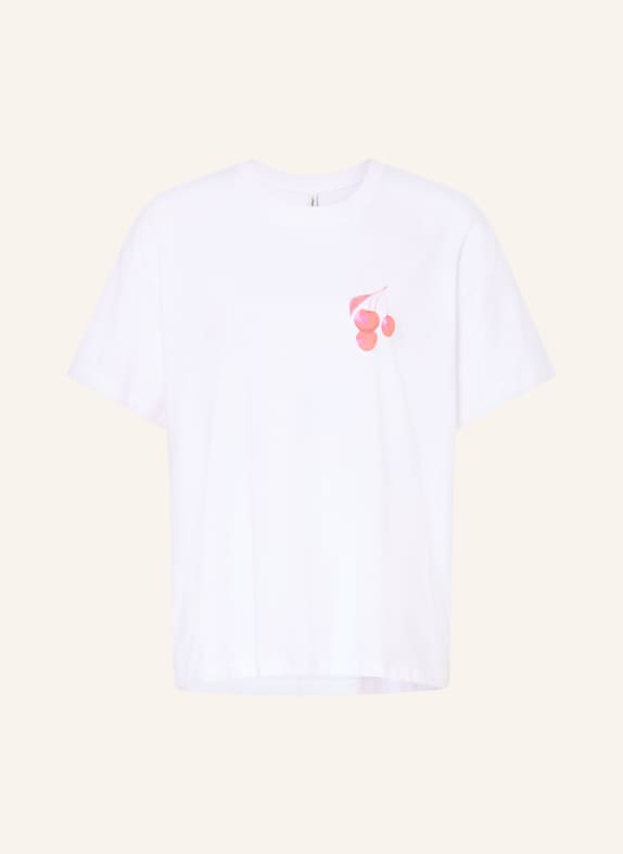 ONLY T-shirt WIT / ROZE / ROOD