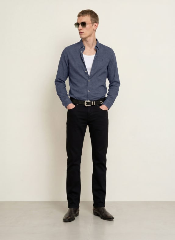 ALLSAINTS Corduroy overhemd LORELLA Slim Fit DONKERBLAUW