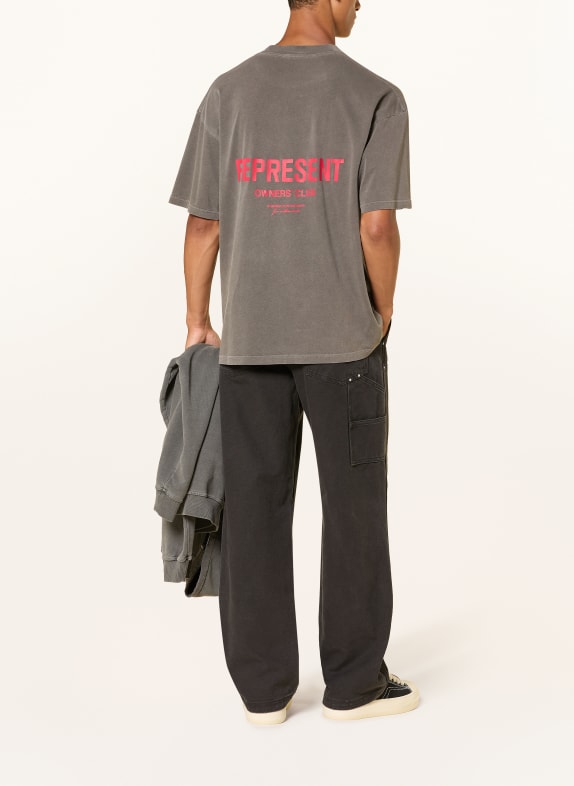REPRESENT T-shirt GRIJS / ROOD