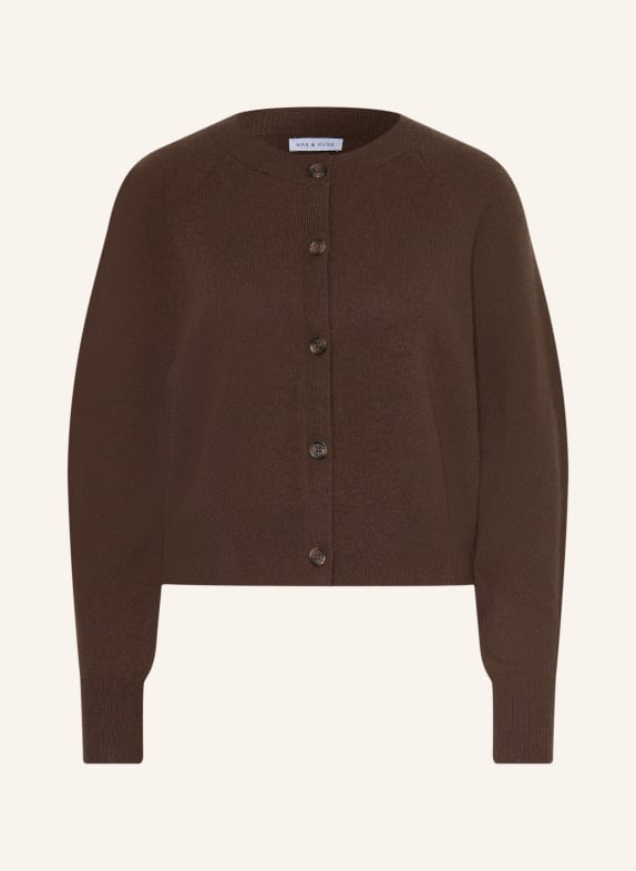 MRS & HUGS Cashmere cardigan DARK BROWN