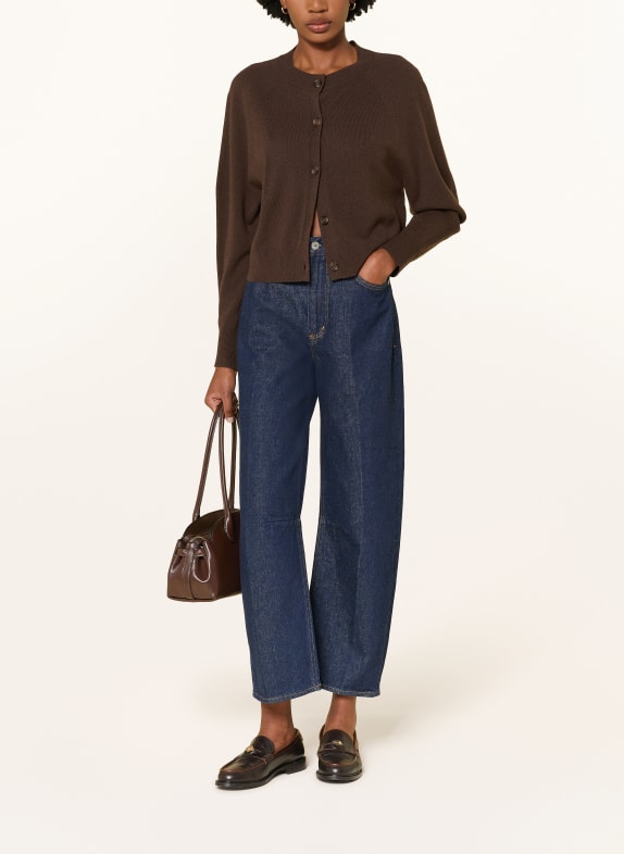 MRS & HUGS Gebreid vest van kasjmier MARRON FONCÉ