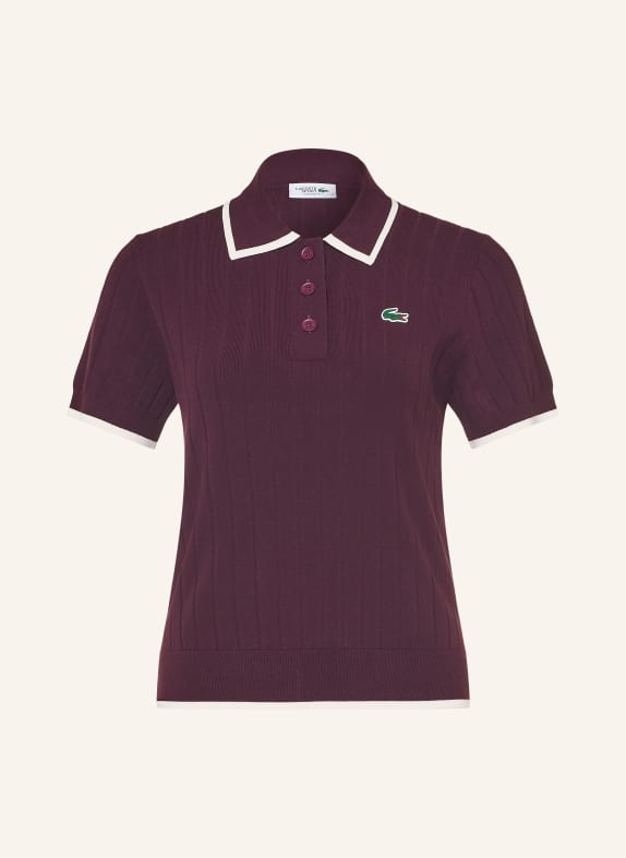 LACOSTE Functioneel poloshirt DONKERROOD / WIT