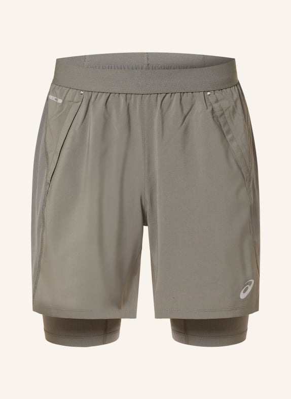 ASICS 2-in-1-Laufshorts ROAD KHAKI
