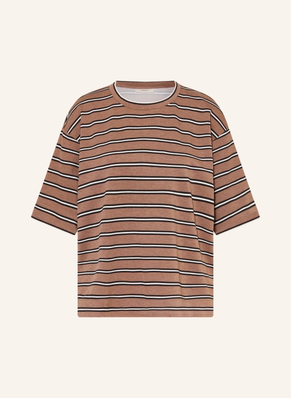 InWear T-shirt PANNIEIW BRĄZOWY / BIAŁY / CZARNY