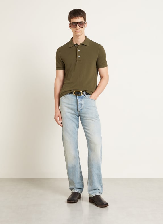 TOM FORD Polokošile z piké KHAKI