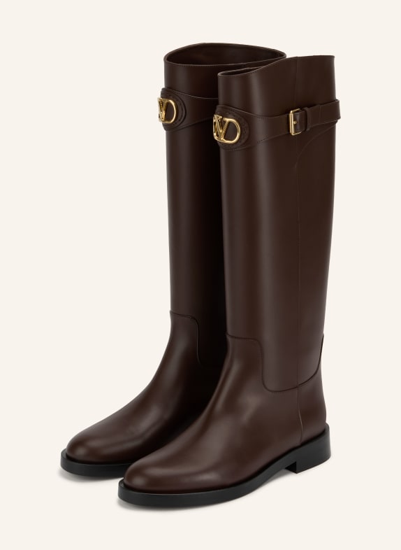 VALENTINO GARAVANI Stiefel VLOGO SIGNATURE BRAUN / GOLD