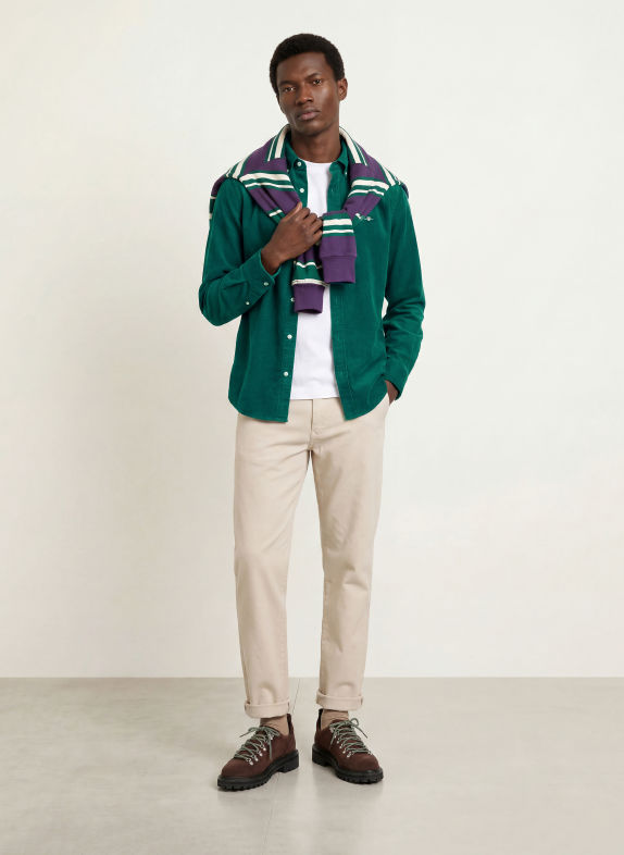 GANT Cord shirt regular fit GREEN