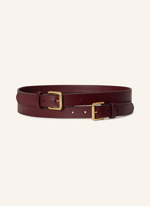 LAUREN RALPH LAUREN Ledergürtel DUNKELROT