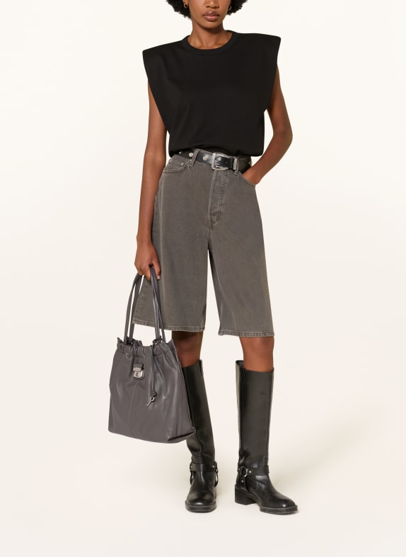 MARC JACOBS Schoudertas THE CRISTINA TOTE HOBO CHAIN DONKERGRIJS / ZILVER
