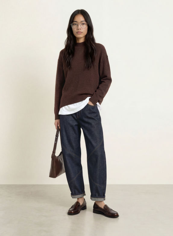 Marc O'Polo DENIM Pullover DUNKELBRAUN