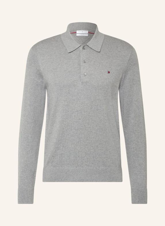 TOMMY HILFIGER Stickad pikétröja GRÅ