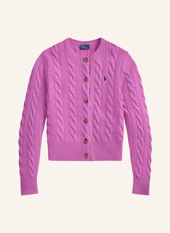 POLO RALPH LAUREN Pletený kardigan FUCHSIOVÁ