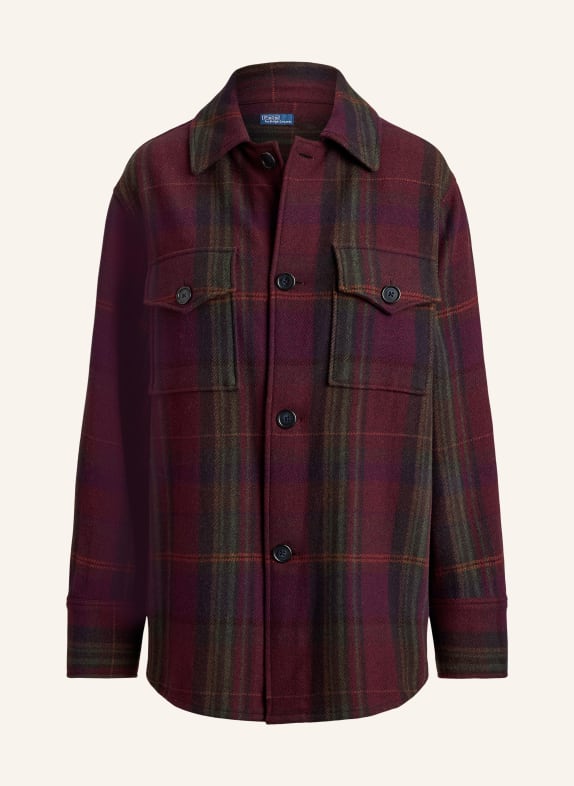 POLO RALPH LAUREN Flanell-Overshirt DUNKELROT