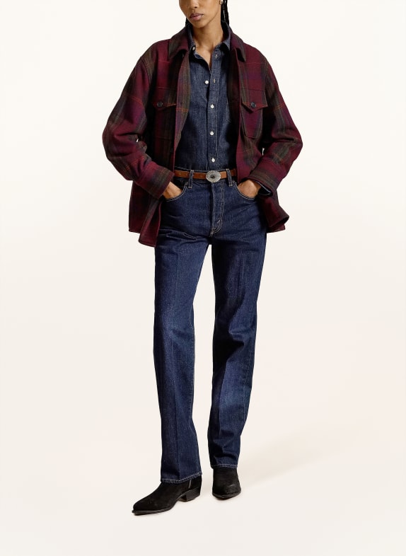 POLO RALPH LAUREN Survêtement en flanelle ROUGE FONCÉ
