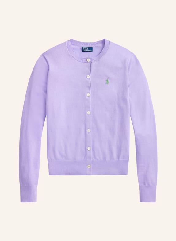 POLO RALPH LAUREN Pletený kardigan SVĚTLE FIALOVÁ