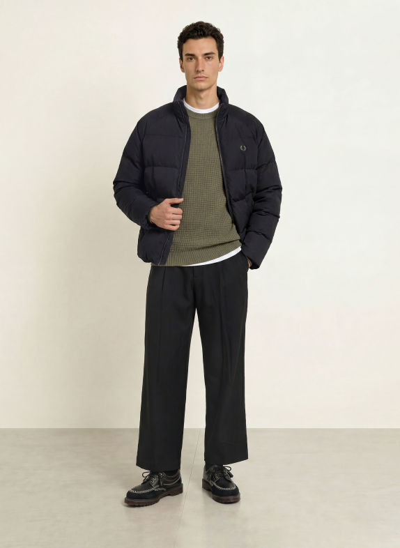 FRED PERRY Steppjacke SCHWARZ