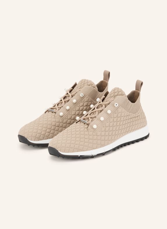 JIMMY CHOO Sneaker VELES met sierparels BEIGE