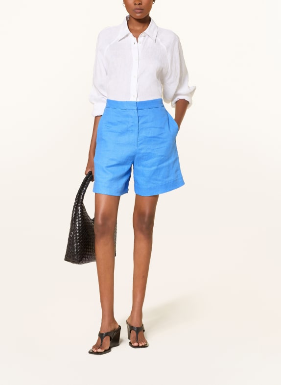 COS Linnen shorts BLAUW