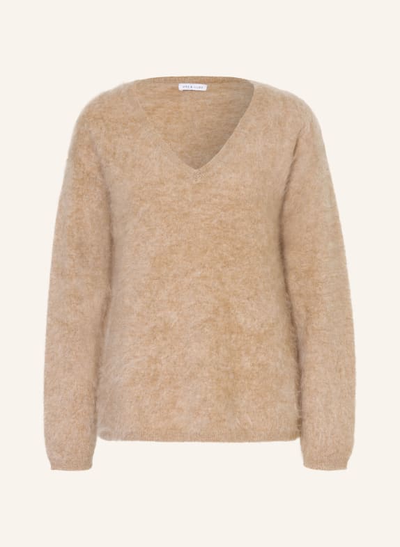 MRS & HUGS Pull en cachemire CHAMEAU