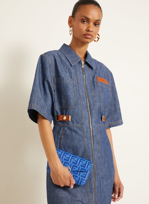 FENDI portemonnee BLAUW / GOUD / DONKERBLAUW