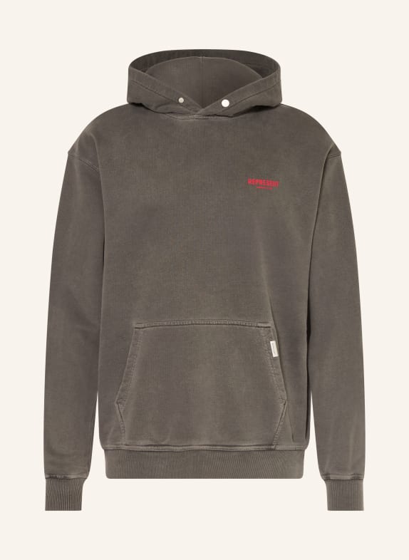 REPRESENT Oversized hoodie REPRESENT OWNERS' CLUB GRIJS / ROOD