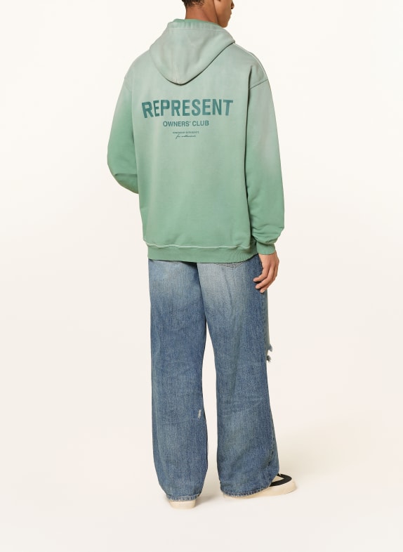 REPRESENT Oversized hoodie REPRESENT OWNERS' CLUB LICHTGROEN / GROEN
