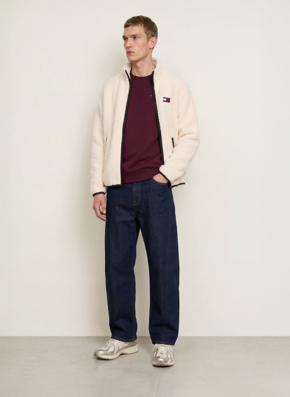 TOMMY JEANS Teddyfell-jas CRÈME / ZWART