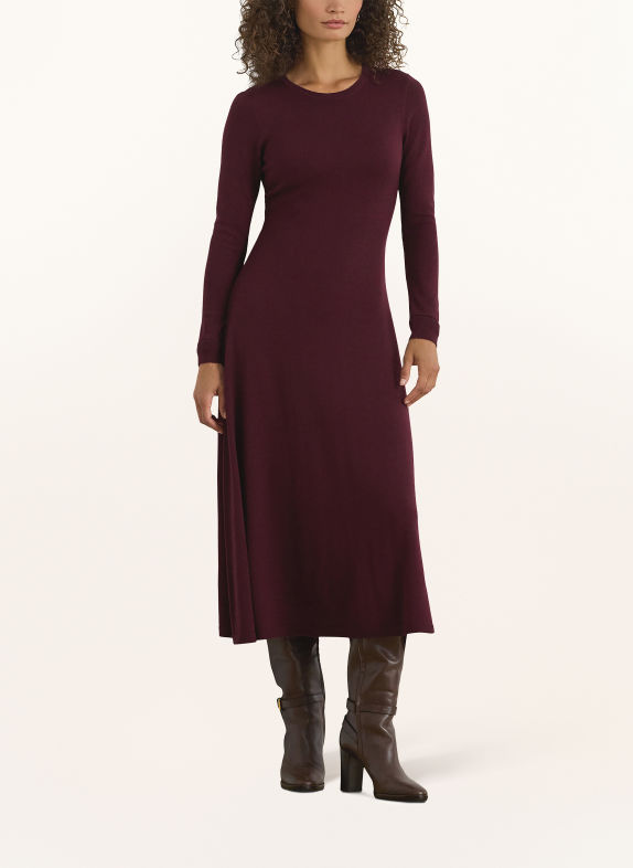 LAUREN RALPH LAUREN Strickkleid DUNKELROT