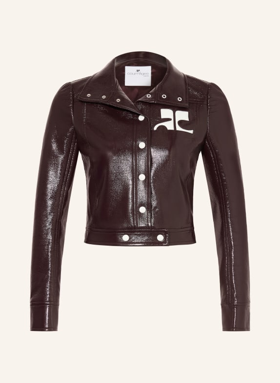 Courrèges Cropped jasje DONKERROOD
