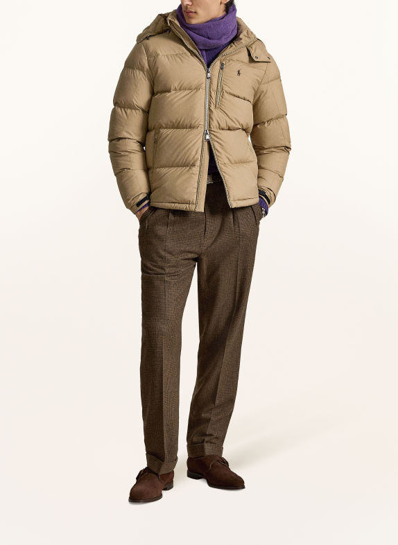POLO RALPH LAUREN GORHAM down jacket with detachable hood BEIGE