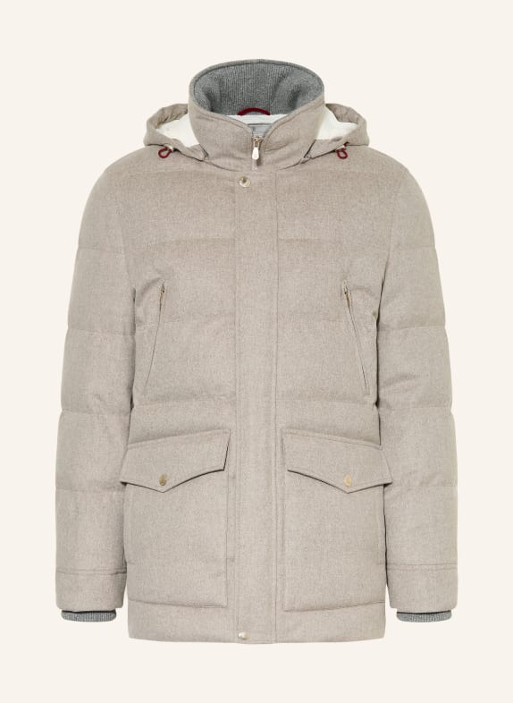 BRUNELLO CUCINELLI Parka puchowa JASNOCZARY