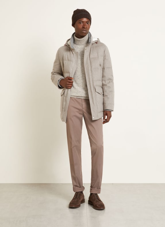 BRUNELLO CUCINELLI donsparka LICHTGRIJS
