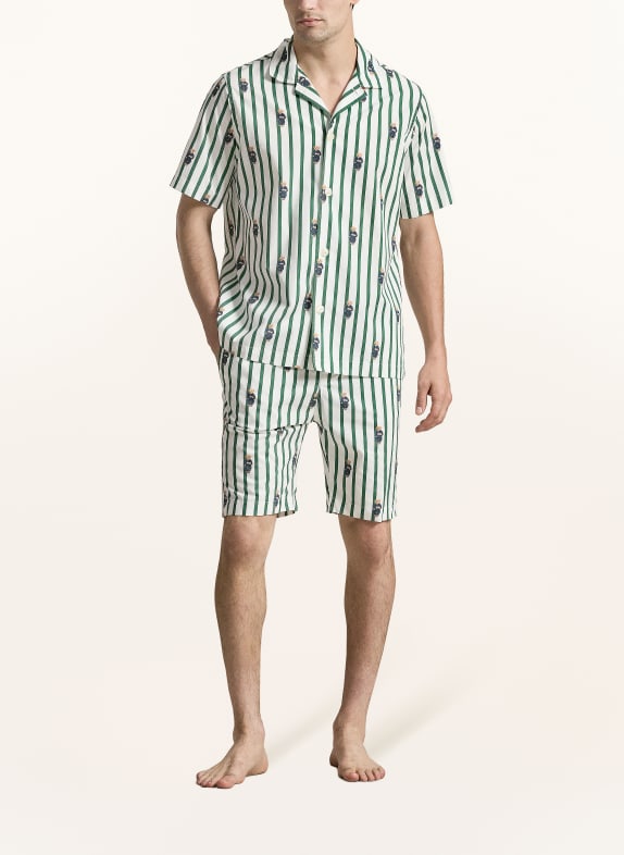 POLO RALPH LAUREN Schlafshirt GRÜN / WEISS
