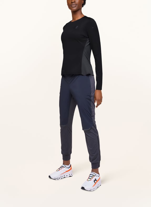 On Hardloopshirt PERFORMANCE LONG-T ZWART / GRIJS