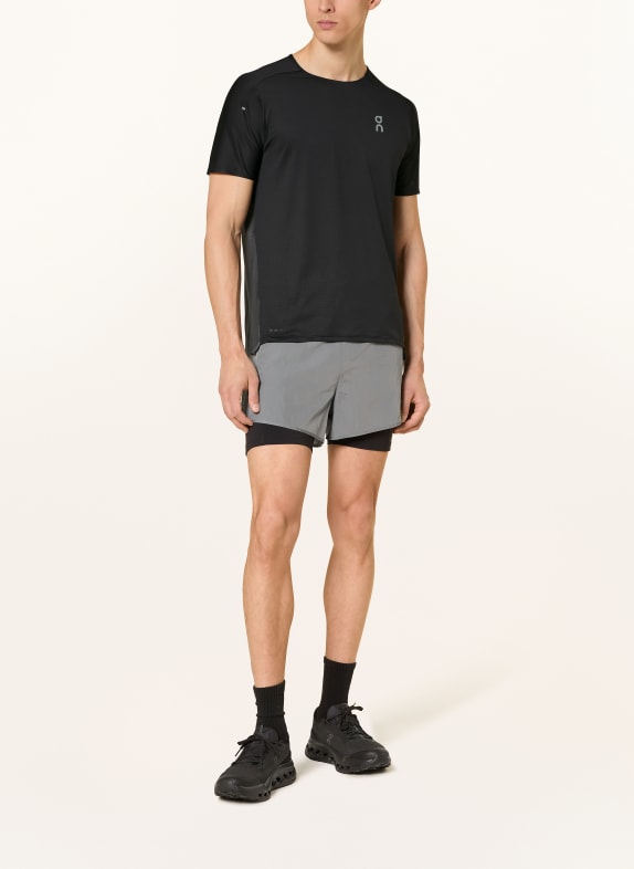 On Trainingsshirt PERFORMANCE-T ZWART / GRIJS