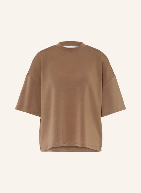 SELECTED Oversized shirt with 3/4 sleeves BROWN