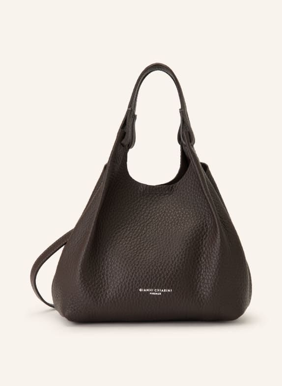 GIANNI CHIARINI DUA MEDIUM shoulder bag with pouch DARK BROWN