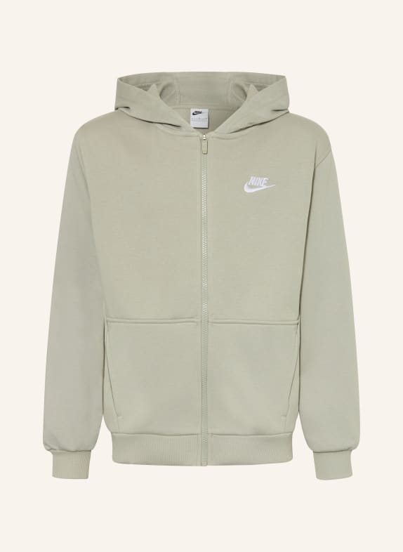 Nike SPORTSWEAR CLUB sweatshirt jacket GREEN / WHITE