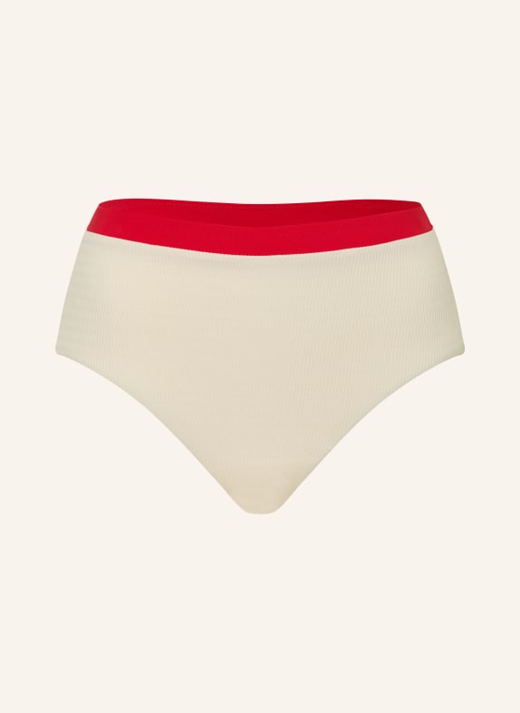 SEAFOLLY High-Waist-Bikini-Hose BANDWAVE ECRU / ROT