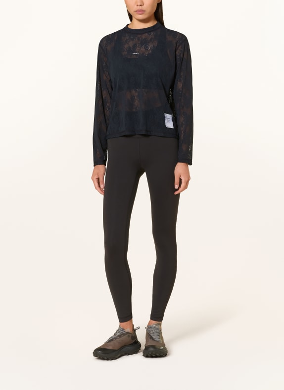 SATISFY SPACELACE™ hardloopshirt van kant ZWART