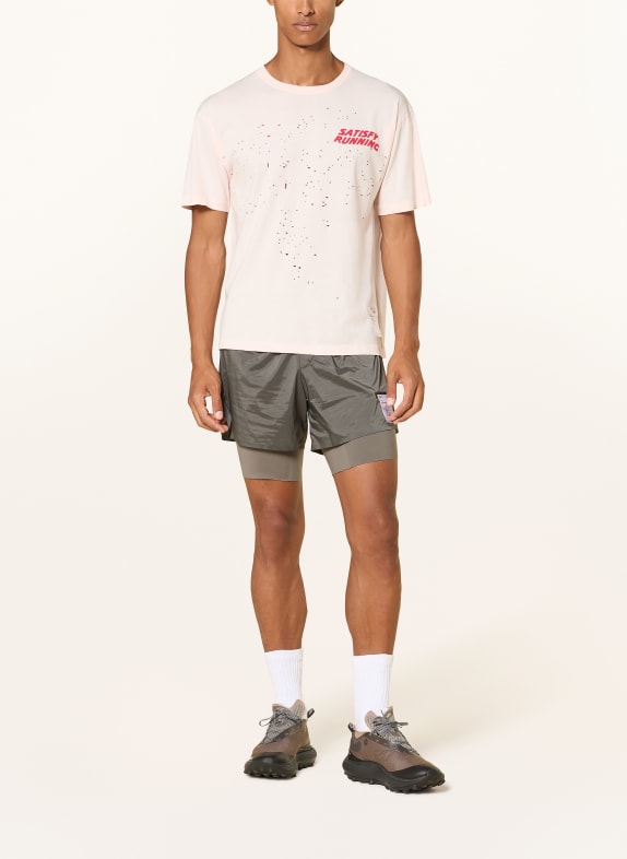 SATISFY T-shirt MOUTHTEC™ ROSE CLAIR / DONKERROOD