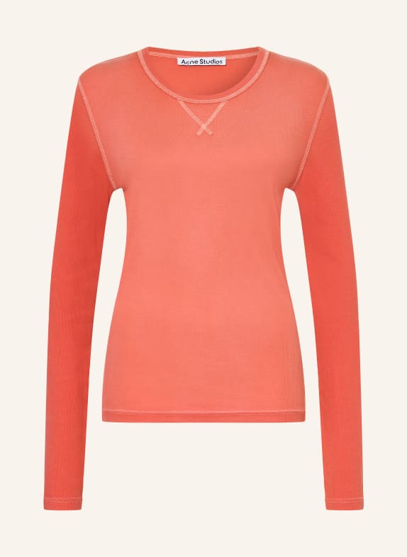 Acne Studios T-shirt à manches longues ROUGE CLAIR / BLANC