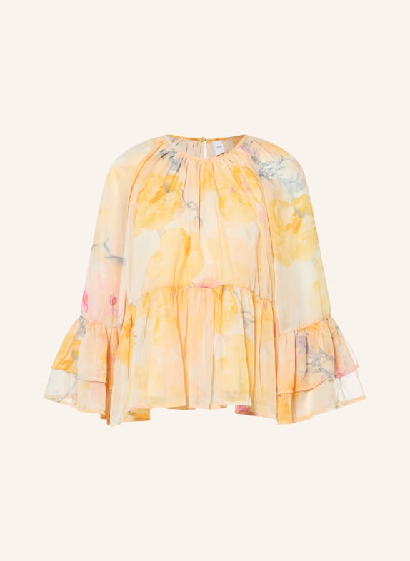 Y.A.S. Blusenshirt mit 3/4-Arm und Rüschen HELLGELB / PINK / DUNKELGELB