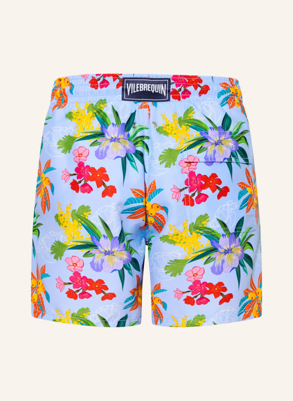 VILEBREQUIN Zwemshort GARDEN TURTLES LICHTBLAUW / PAARS / ROOD