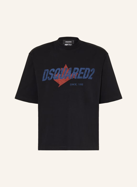 DSQUARED2 koszulka CZARNY / CIEMNOCZERWONY / GRANATOWY
